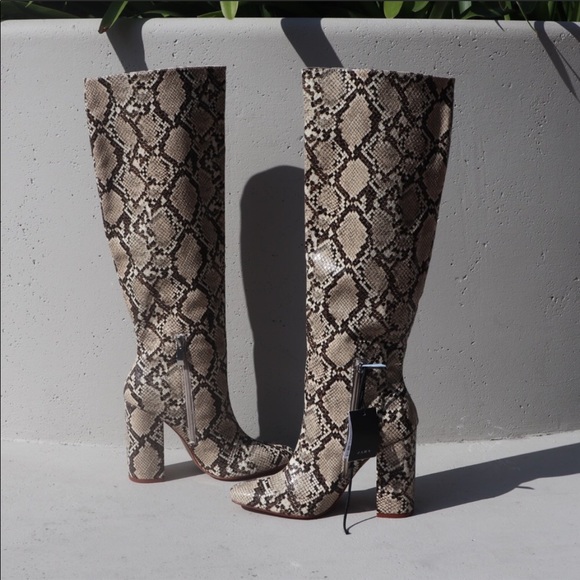 zara snakeskin boots